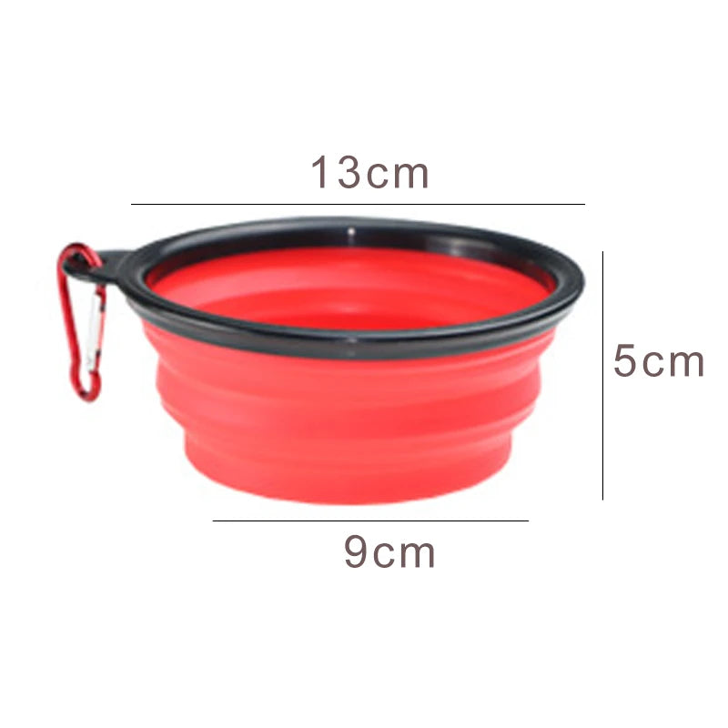 Portable Collapsible Dog Bowl – 350ml Silicone Travel Feeder