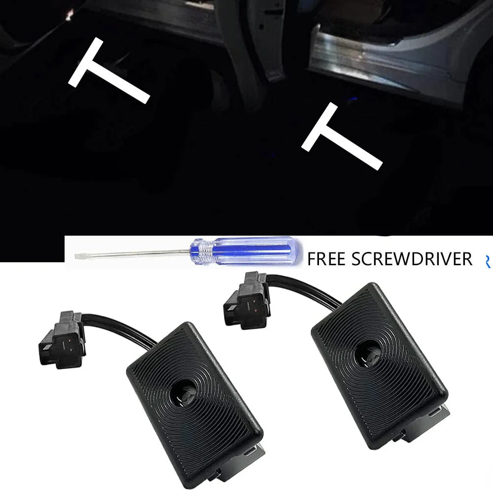 Tesla LED Door Logo Projector Lights – 3D HD Ghost Shadow Welcome Lights for Model Y/3/S/X