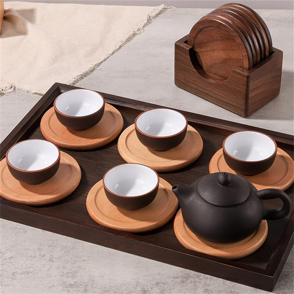 KyotoNest™ Walnut Coaster Set