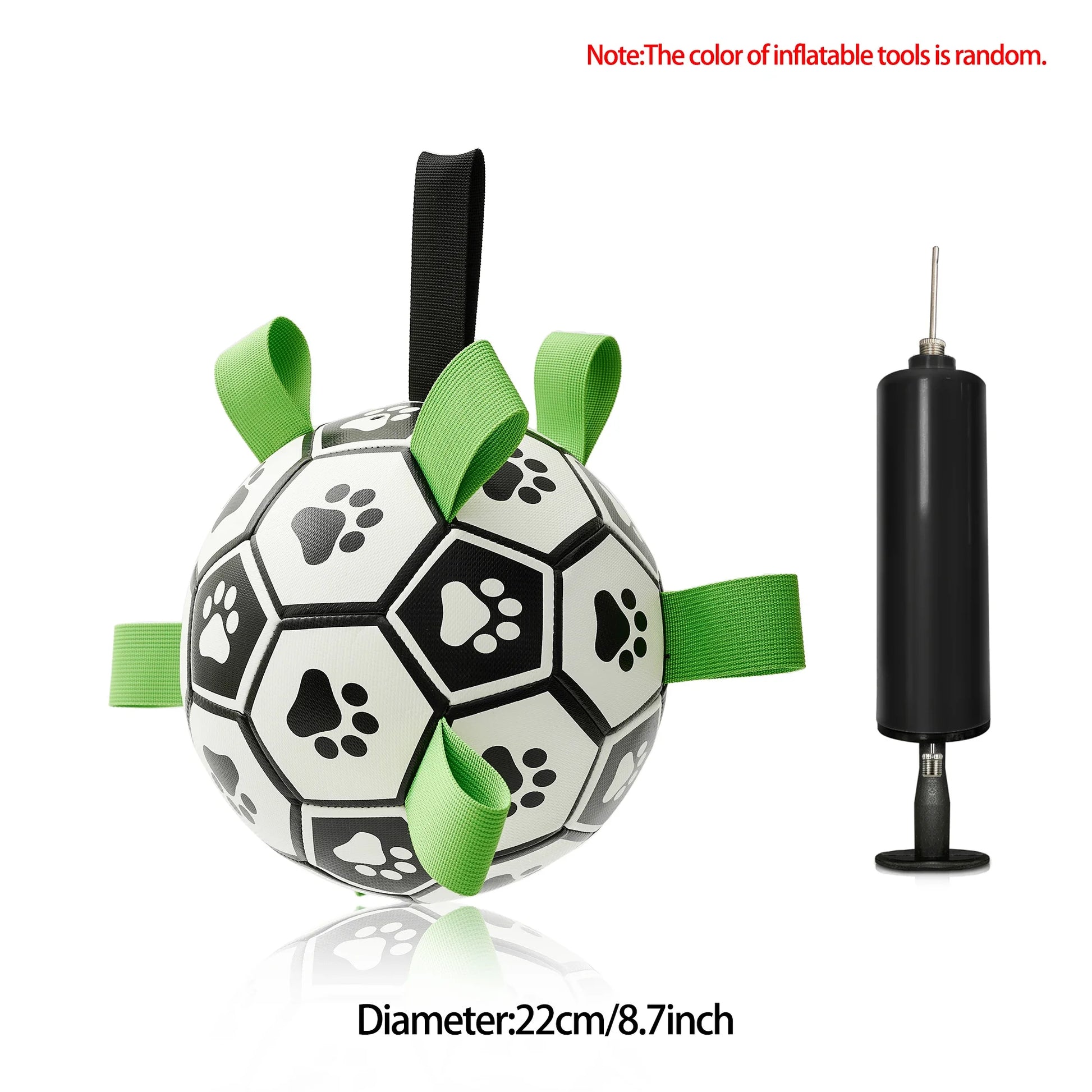 Dog Soccer Ball with Straps – Tug-of-War Fun for Medium & Large Dogs! 🐾⚽