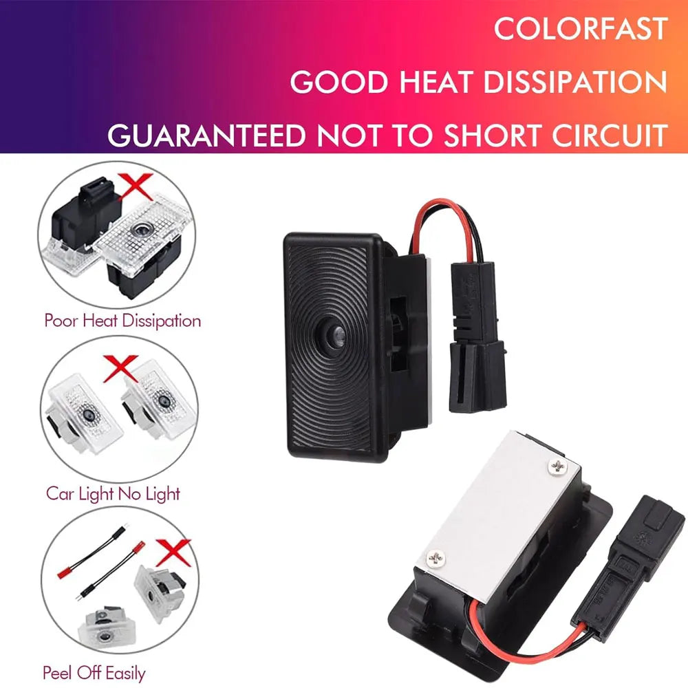 Tesla LED Door Logo Projector Lights – 3D HD Ghost Shadow Welcome Lights for Model Y/3/S/X