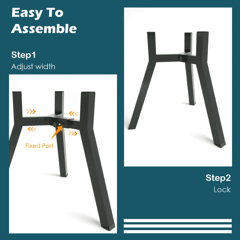 Metal Raised Dog Bowl Stand – Adjustable Width Feeder for Extra Large Dogs – Bowl Not Included