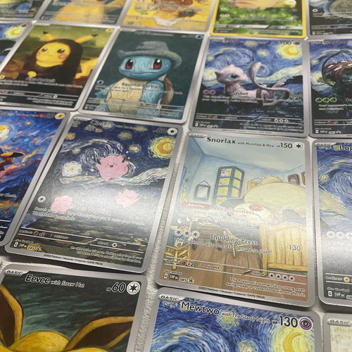 18x Premium Handmade Pokémon Cards – Pikachu, Charizard & Glisten Collector Set