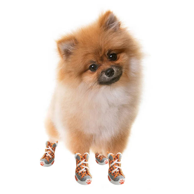 Dog Shoes Teddy Bears Soft Sole Shoes Small Dog Puppy Anti Drop Breathable Shoes Set of 4 Summer Pet Shoes