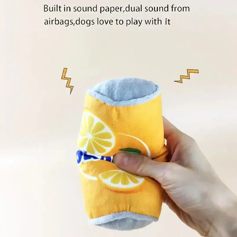 Plush Squeaky Beer Bottle Dog Toy – Bite-Resistant & Fun