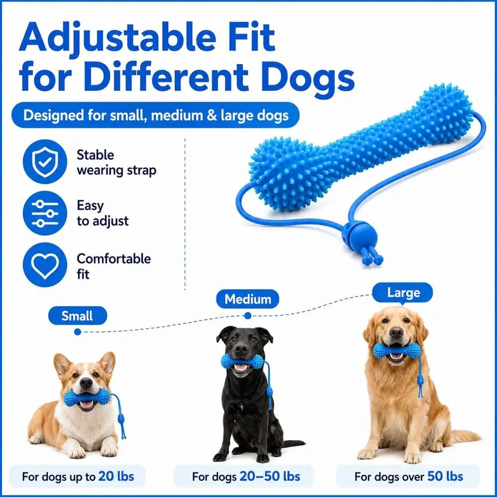 Dog Dental Chew Toy – Dual-Action Teeth Cleaning, Reusable Dog Toothbrush Toy