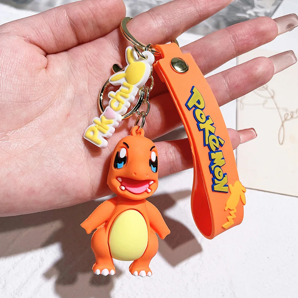 Pokémon Kawaii Keychain Set – Pikachu, Charmander & Psyduck Charms