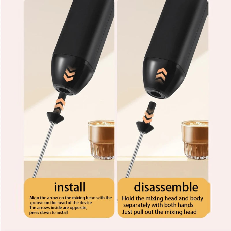 LatteLuxe™ – Handheld Electric Milk Frother & Coffee Whipper