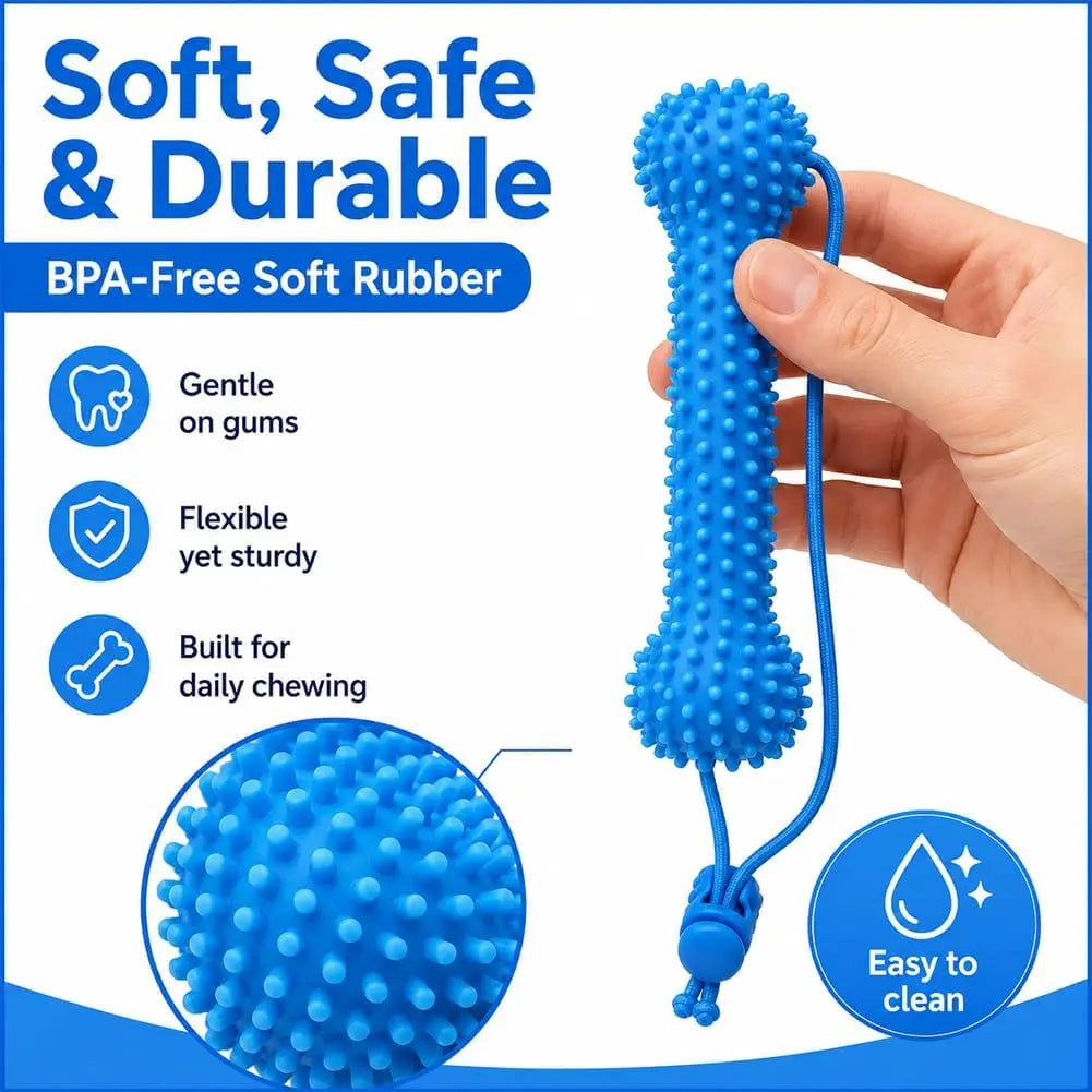 Dog Dental Chew Toy – Dual-Action Teeth Cleaning, Reusable Dog Toothbrush Toy