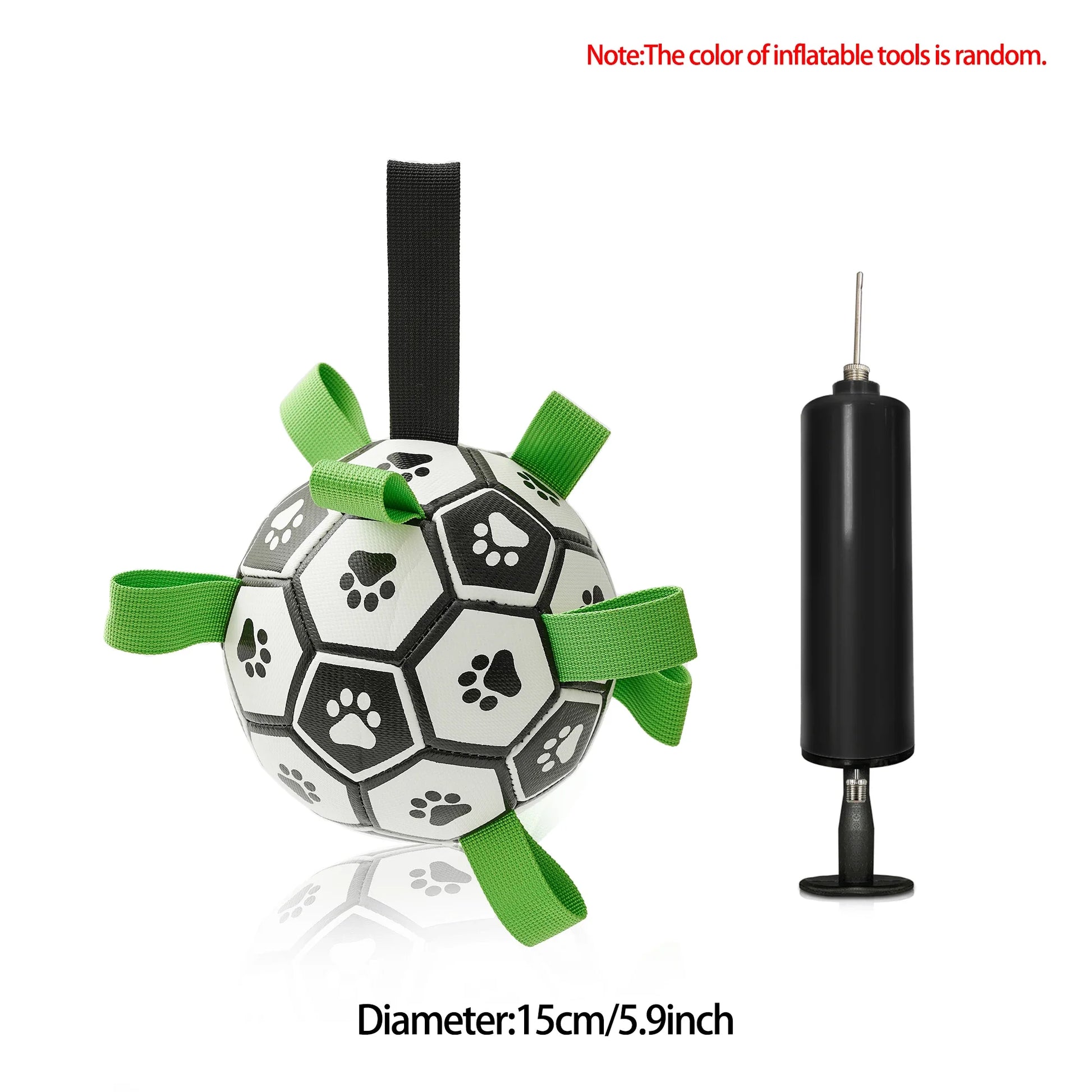 Dog Soccer Ball with Straps – Tug-of-War Fun for Medium & Large Dogs! 🐾⚽
