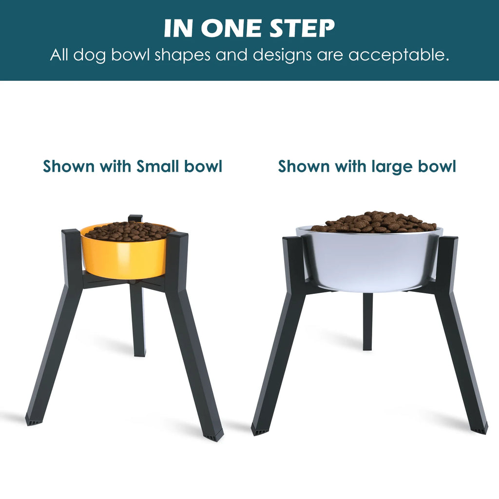 Metal Raised Dog Bowl Stand – Adjustable Width Feeder for Extra Large Dogs – Bowl Not Included