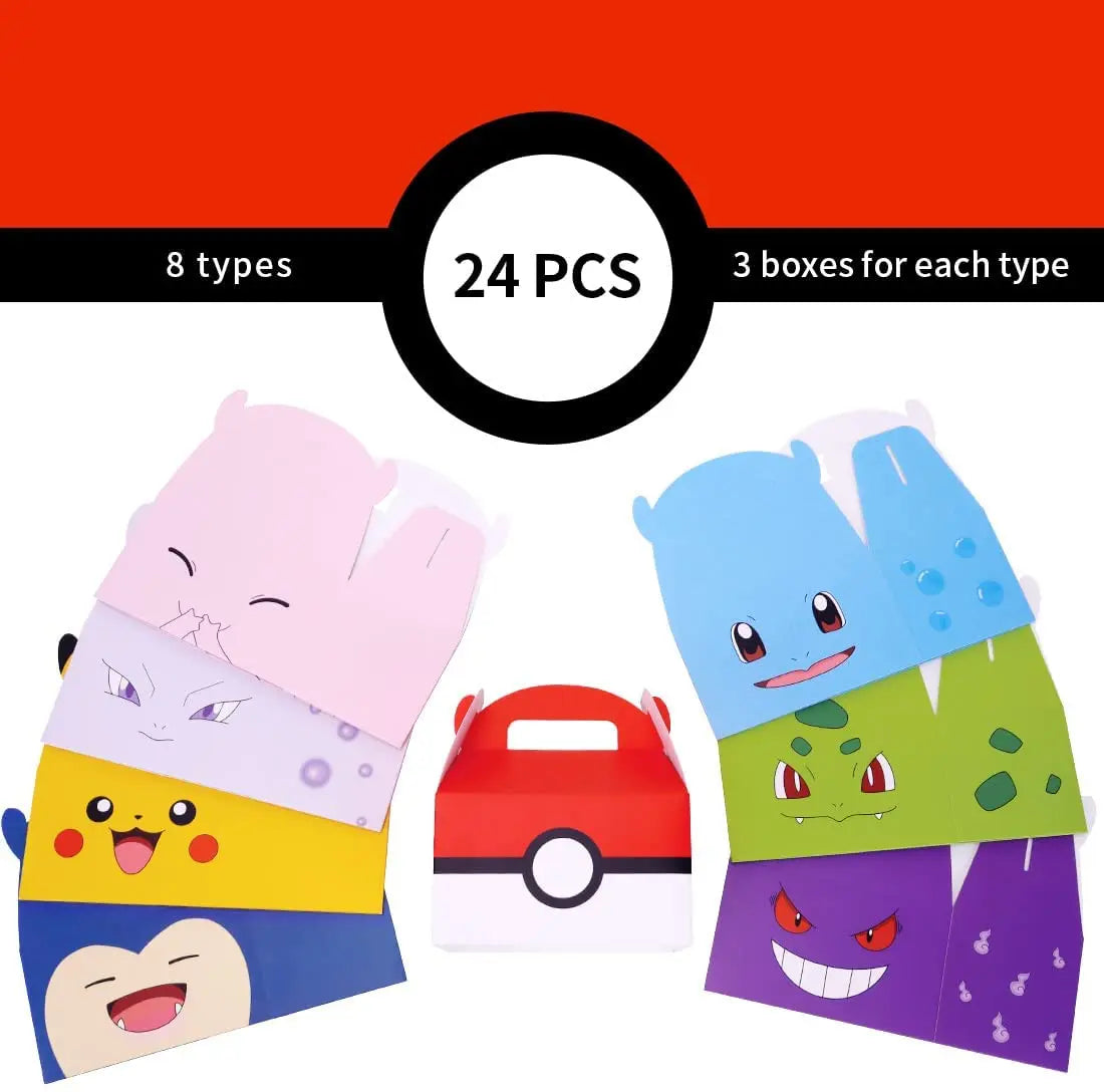 Pokémon Party Gift Bags – Pikachu Candy Favor Boxes for Birthdays