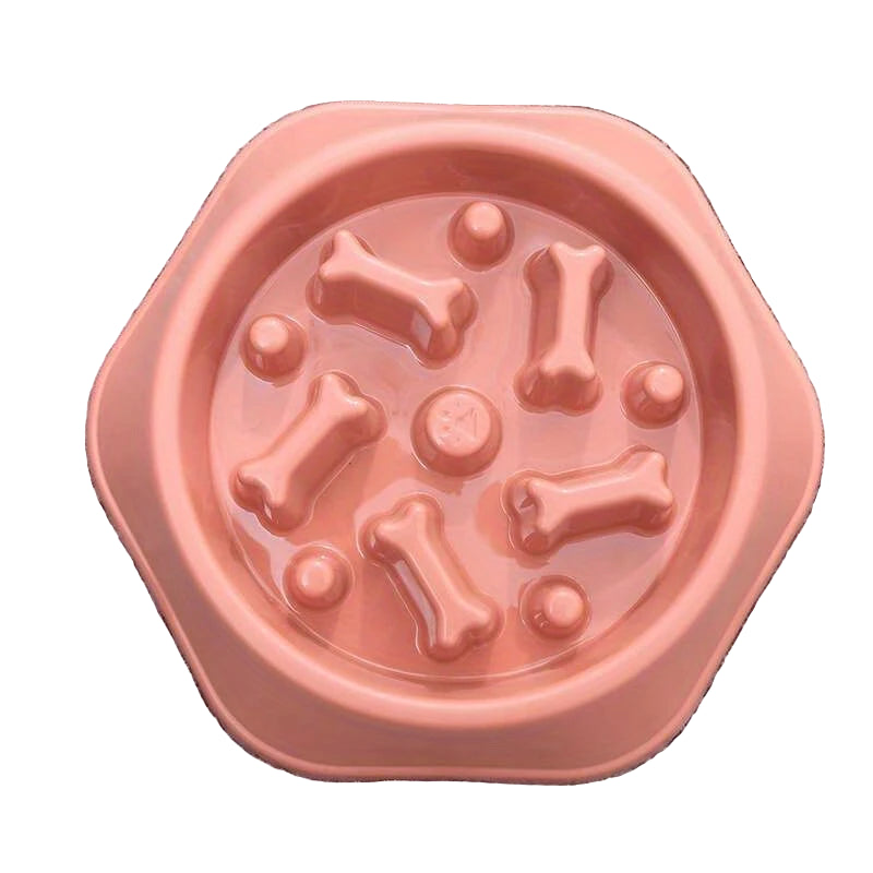 Anti-Gulping Slow Feeder Bowl for Dogs – Prevents Choking & Promotes Healthy Eating – Non-Toxic Plastic