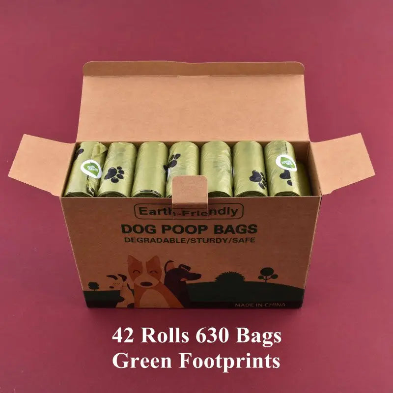 1/42 Roll Pet Biodegradable Trash Bag Dog Poop Bags Bulk  Scented Poop Bag Degradable Cat Waste Bags Dog Poop Dispenser
