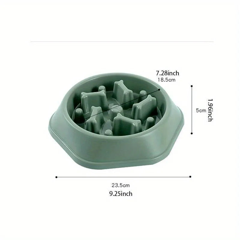Anti-Gulping Slow Feeder Bowl for Dogs – Prevents Choking & Promotes Healthy Eating – Non-Toxic Plastic