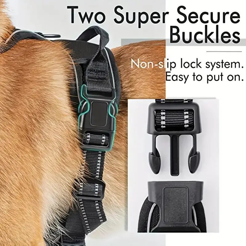 Reflective Dog Harness - Front Clip, Heavy Duty, Easy Control for All Sizes