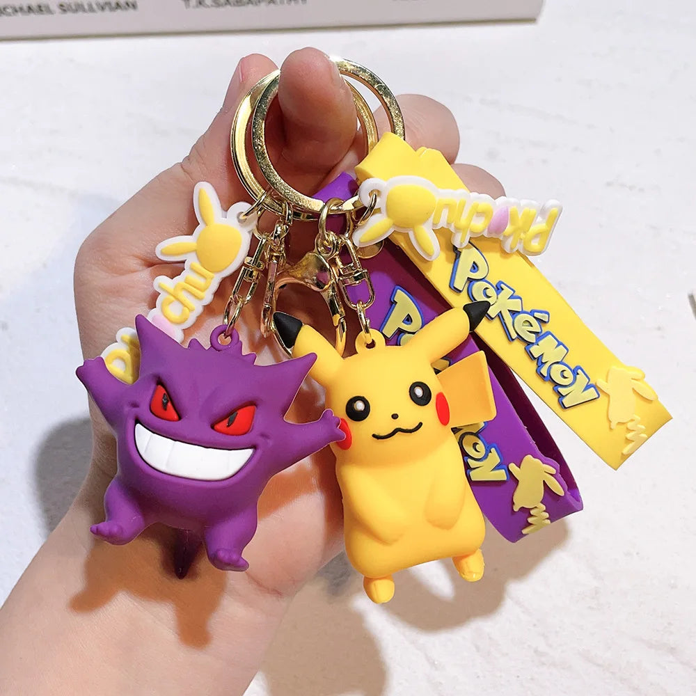 Pokémon Kawaii Keychain Set – Pikachu, Charmander & Psyduck Charms