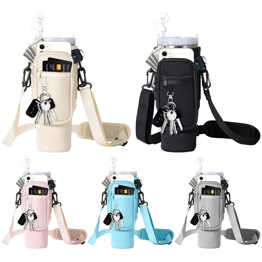 Water Bottle Holder Multi Pockets