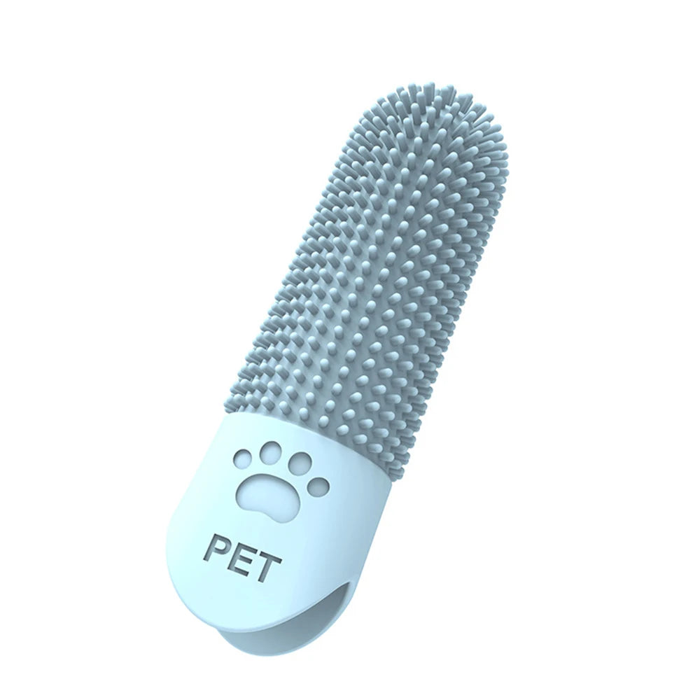 Pet Silicone Finger Toothbrush – Effective Tartar & Plaque Removal for Cats & Dogs