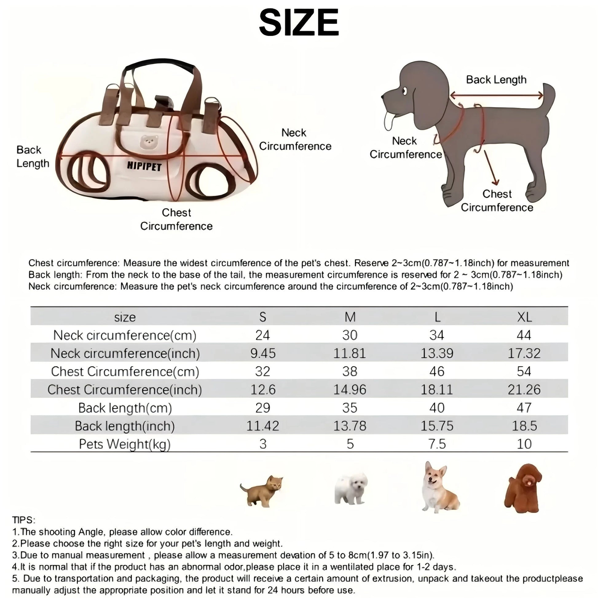 Portable Breathable Dog Carrier Backpack | Hands-Free Travel Bag for Small Pets