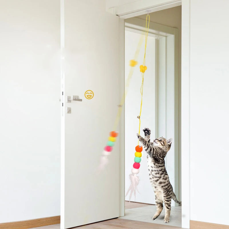 BounceTail™ Cat Swing Toy – Elastic Action, Endless Fun