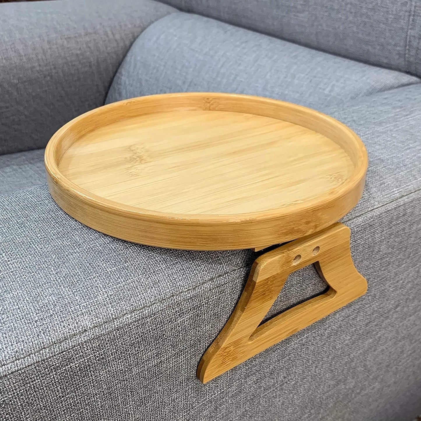 Clip-On Tray Natural Bamboo Sofa