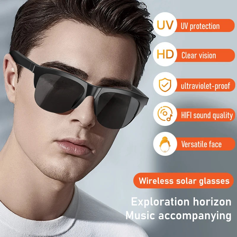 F06 Connected Bezel IP4 Waterproof Parasol Wireless Stereo Android Glasses With Bluetooth Headphones Sport Electric Scooter Men