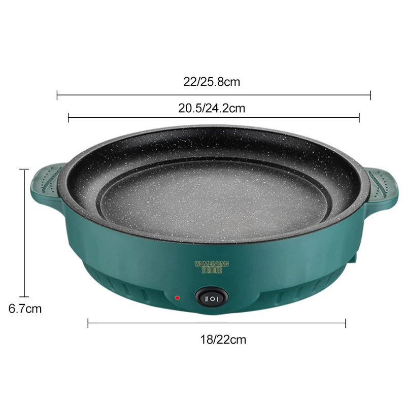 Electric MultiCooker Electric Frying Pan 220V Househould Barbecue Fried Steak Fish Omelette Frying Pan Non-stick Cooking Machine