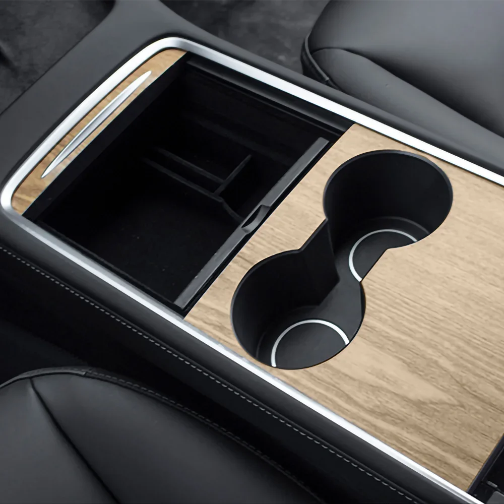 Tesla Model 3/Y 2021-2023 Carbon & Wood Grain Center Console Wrap