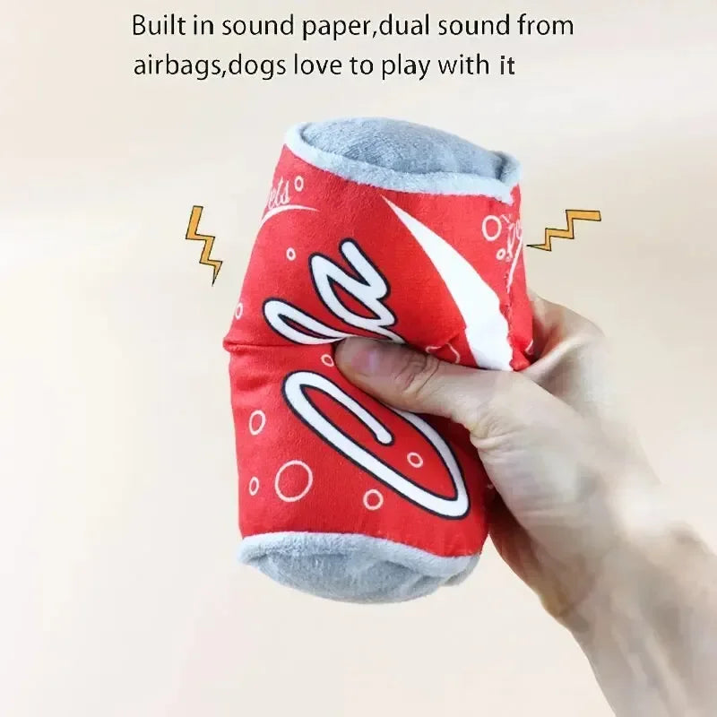 Plush Squeaky Beer Bottle Dog Toy – Bite-Resistant & Fun