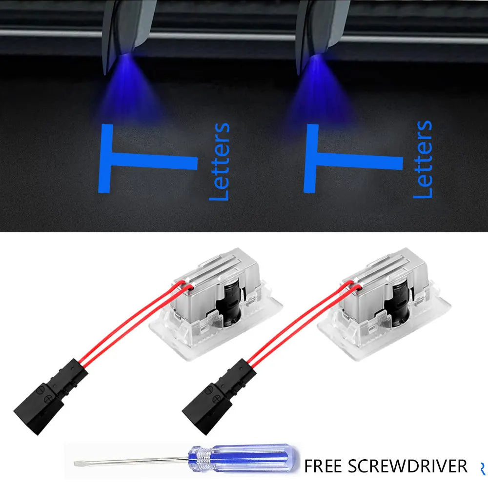 Tesla LED Door Logo Projector Lights – 3D HD Ghost Shadow Welcome Lights for Model Y/3/S/X