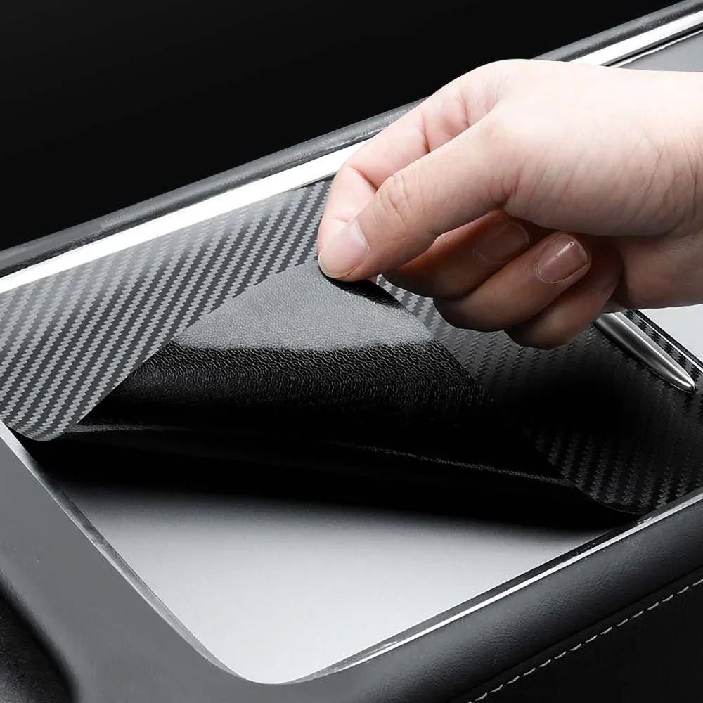 Tesla Model 3/Y 2021-2023 Carbon & Wood Grain Center Console Wrap