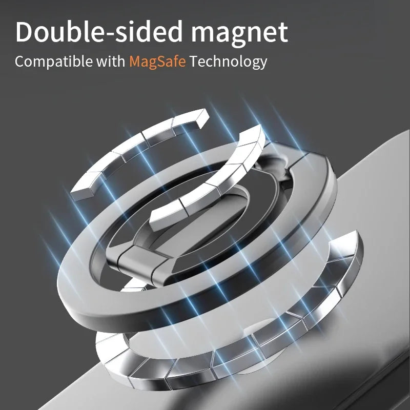 MagSafe Double-Sided Magnetic Phone Ring Holder & Stand – Portable, Foldable Grip & Support for Ultimate Convenience!