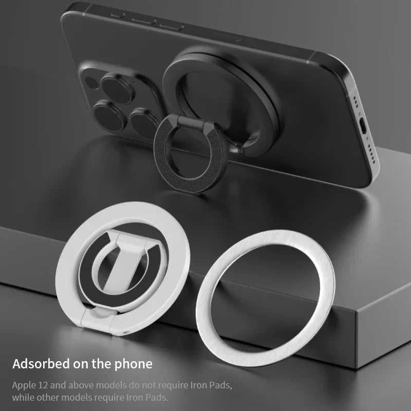 MagSafe Double-Sided Magnetic Phone Ring Holder & Stand – Portable, Foldable Grip & Support for Ultimate Convenience!