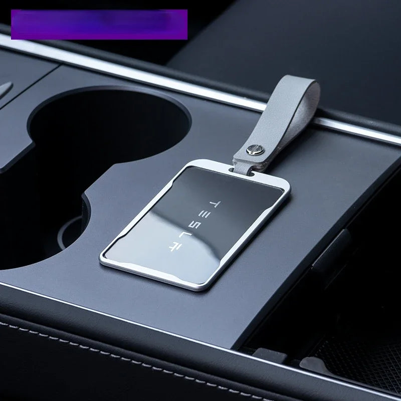 New Aluminum Alloy For Tesla Model 3 Model Y Car Card Key Holder Protector Case Cover Full Cover Accessories