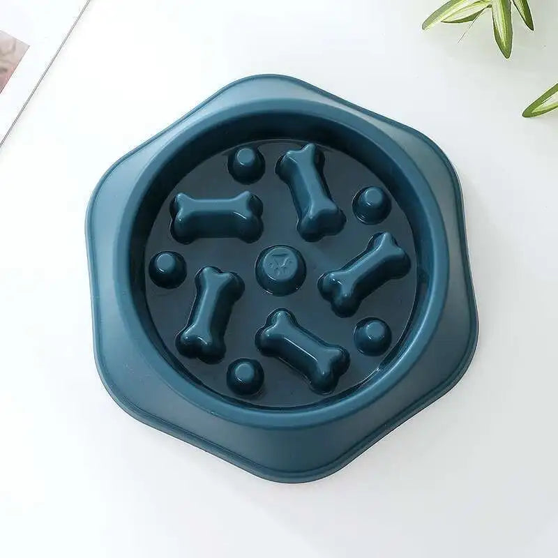 Anti-Gulping Slow Feeder Bowl for Dogs – Prevents Choking & Promotes Healthy Eating – Non-Toxic Plastic