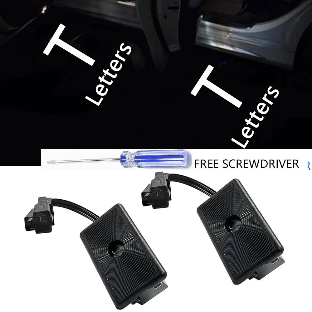 Tesla LED Door Logo Projector Lights – 3D HD Ghost Shadow Welcome Lights for Model Y/3/S/X
