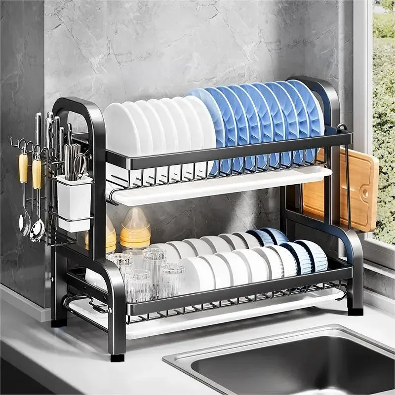 2-Tier Compact Dish Rack