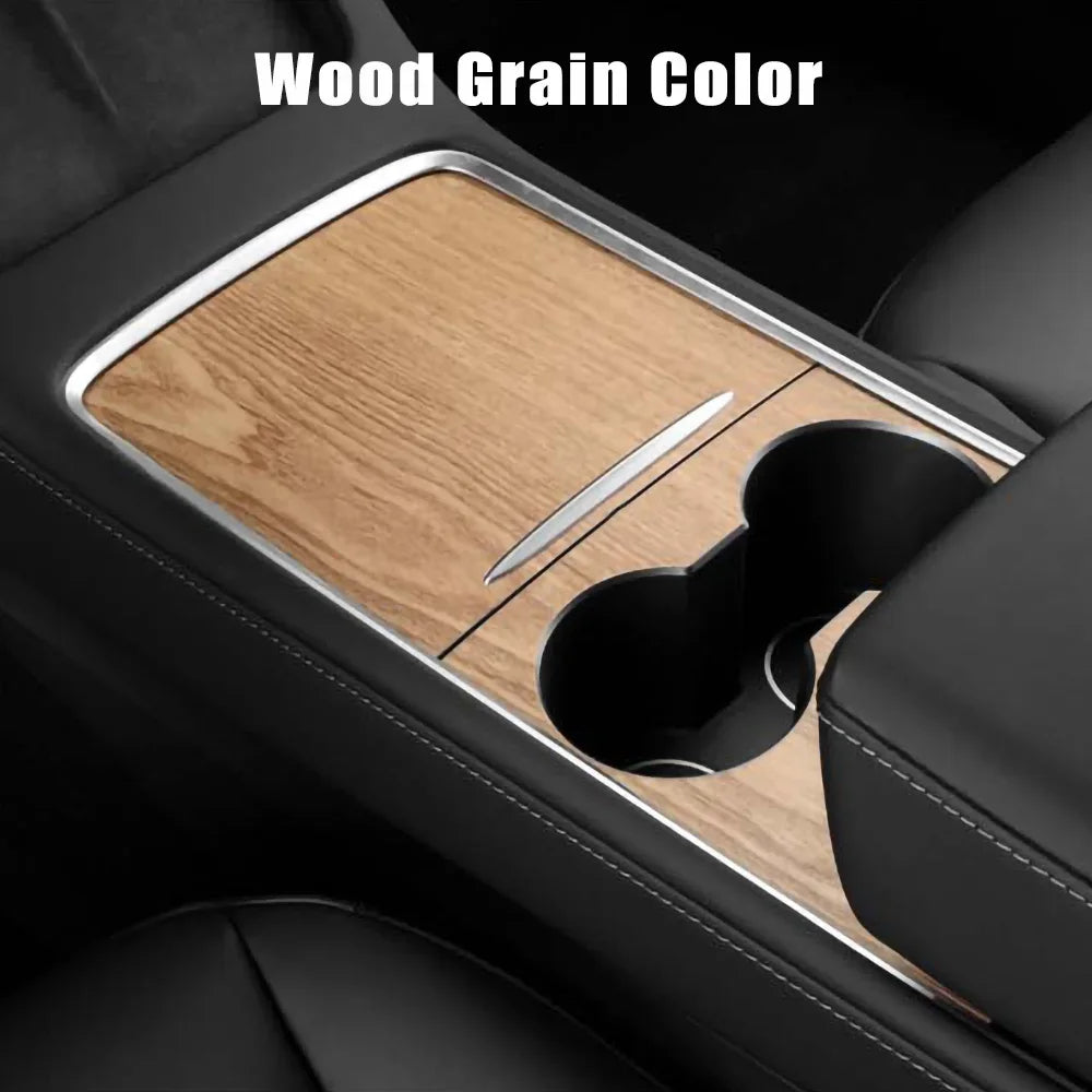 Tesla Model 3/Y 2021-2023 Carbon & Wood Grain Center Console Wrap