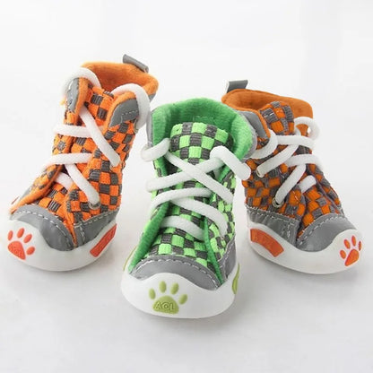 Dog Shoes Teddy Bears Soft Sole Shoes Small Dog Puppy Anti Drop Breathable Shoes Set of 4 Summer Pet Shoes