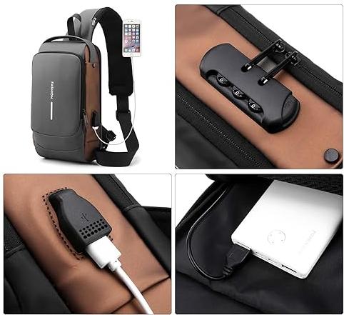 Shoulder Bag with USB charging