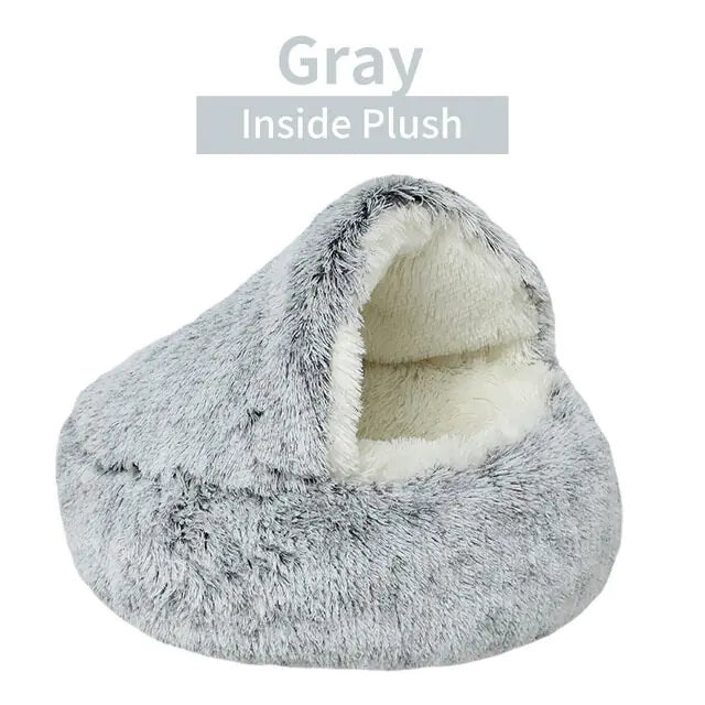 Plush Round Cat Bed