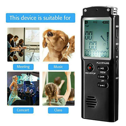 Voice Activated Mini Digital Sound Audio Recorder Dictaphone MP3 Player