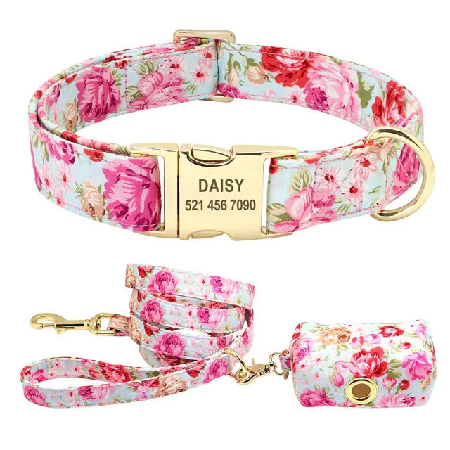 Custom Pet Collar & Leash Combo