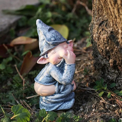 Pooping Naughty Gnome Miniature Statue Funny Resin Dwarf Home Garden Ornament