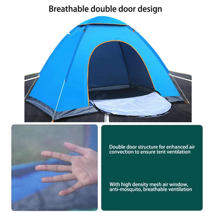 Pop Up Tent 2-3 Person Camping Tent Waterproof Hiking Canopy Shelter For Outdoor