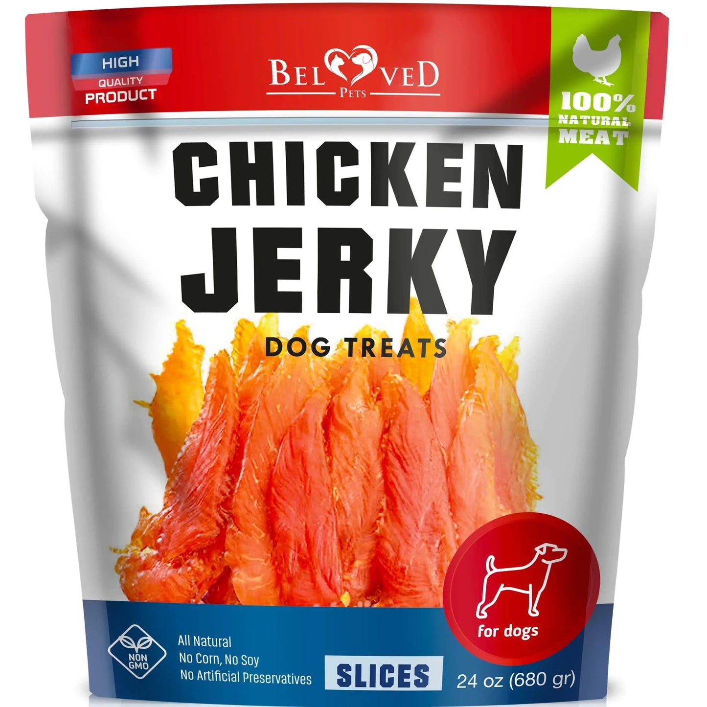 Pure Chicken Jerky Dog Snacks 1.5 Lb