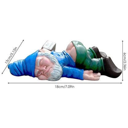 Drunk Dwarf Garden Gnome Decoration Drunken Ornament Decor Yard Patio Lawn US