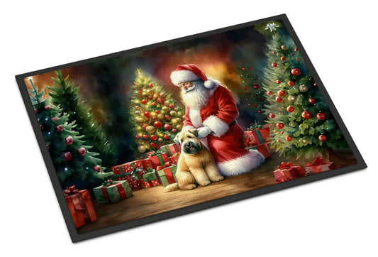 Wheaten Terrier and Santa Claus Doormat