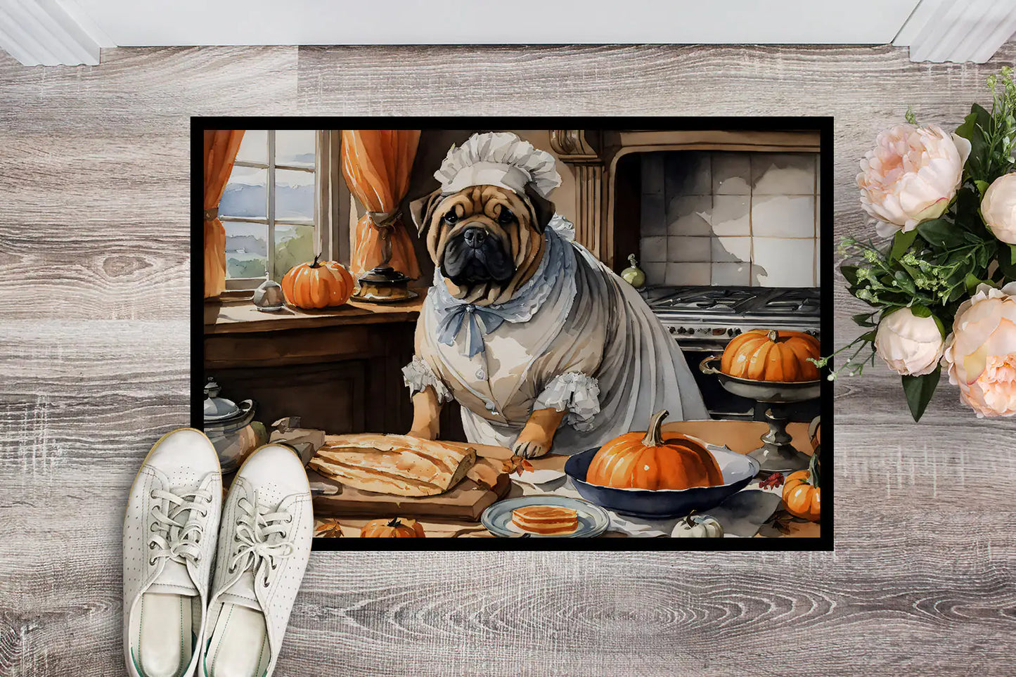 Granny Shar Pei Halloween Doormat